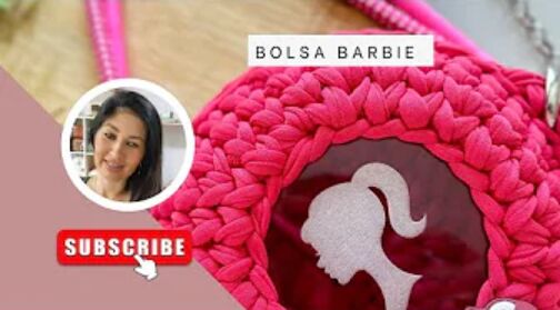 Croche Com Malha - Bolsa Barbie